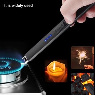 Candle Lighter Electric Arc Lighter With Safe Protector Button USB Rechargeable Lighter For Camping