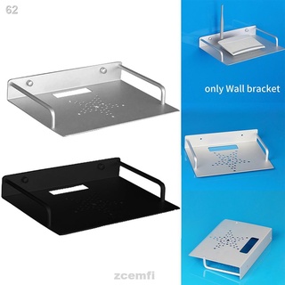 ↂ♂Non Drilling DVD Player Router Aluminum Wall Mount Practical Holder Home TV Box Shelf