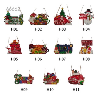2022 New Year Xmas Wood Craft Christmas Tree Ornament Noel Christmas Decoration for Home Wooden Pendant