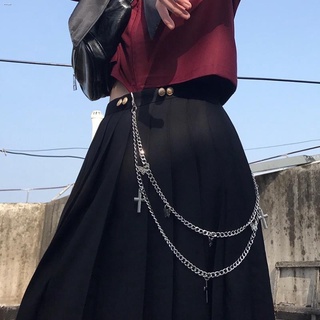 ✷﹉Belt female cool ins chain butterfly decoration punk waist chain pants chain accessories jk skirt