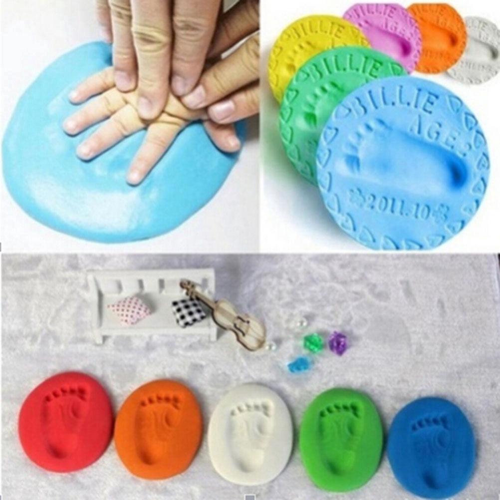 Baby Hand Foot Print Plaster Basic Learning Toddler Toys (1)