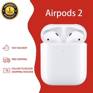 【READY STOCK 】Airpods 2 Gen 2nd Wireless Earphone Earbuds Active noise reduction one year warranty (1)