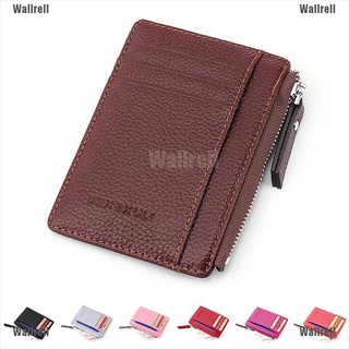 Wallrell Wallet slim money clip credit card holder ID business mens Faux leather Black (2)