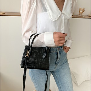 YZ Korean Fashion Shoulder Square croco Leather Ladies Women bag sling Yazi #2862 (4)