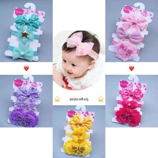 3Pcs/Set Flower Sweet Style Baby Headband Princess Baby girl hair ribbon lovely bow hair ribbon