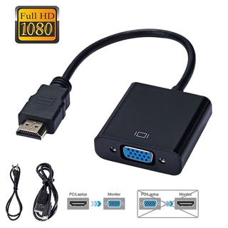 HDMI to VGA adapter 1080p with audio power supply laptop connected to monitor HDMI same screen cable HD 1080P HDMI To VGA Cable Converter With Audio Power Supply HDMI Male To VGA Female Converter Adapter for Tablet laptop PC TV