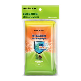 Watsons Antibacterial Cleansing Wipes 3 x 10 sheets