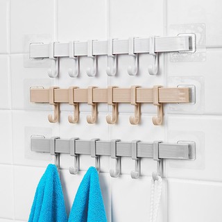 Nail-Free Adhesive Rack Wall Hanger Shelf Kitchen Holder Key Clothes Towels Hook