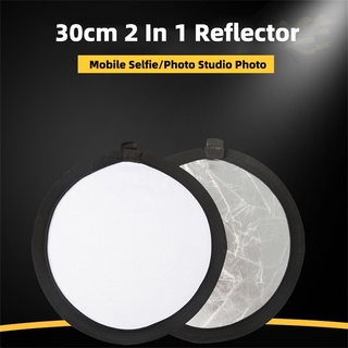 ELECTROFUNKY / 30cm Two-in-one Photographic Equipment Reflector Gold and Silver/silver White Small Portable Fill Light Board Selfie Light Board Net Red