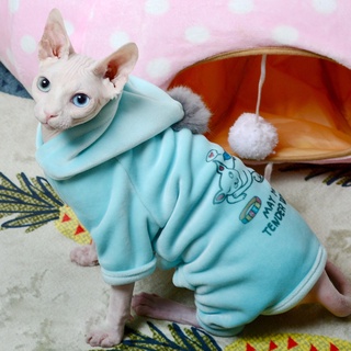 Cat Dog Clothes Fashion Cartoon Hoodies Soft Sphynx Costumes Winter Kitten Small Medium Dogs Cats