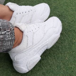 Authentic Korean Basic White Slip on Wedge Sneaker Forever21