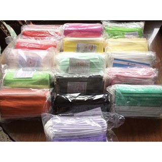 50pcs colored 3ply disposable face mask with box quality made
