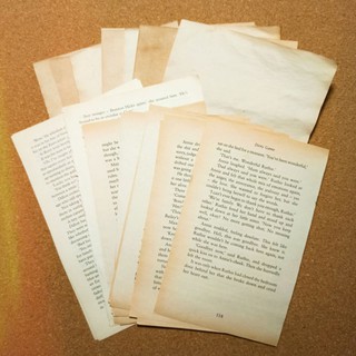 SNKI.Sutekka's Vintage Tea/Coffee-dyed Papers and Book Pages