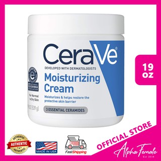 CeraVe Moisturizing Cream, 3 Essential Ceramides, For Normal to Dry Skin, 24H Hydration, 19oz Tub