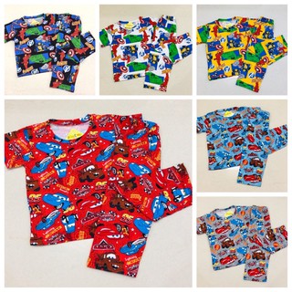 2 Designs! Team Tactics & McQueen Boys Kids Pajamas Terno(3-5y/o)