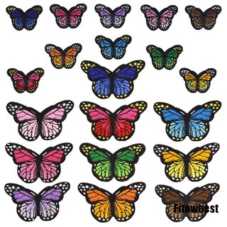 Fbph 20pcs butterfly ironing patches Embroidered sewing ironing Decal garment Decal Daily