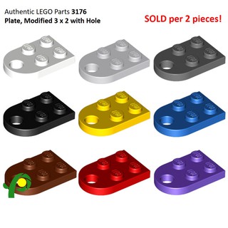LEGO Parts 3176 Heart Plate Modified 3x2 with Hole Sold per 2 pieces Lot Authentic