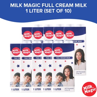 Milk Magic Full Cream Milk Drink 1 Liter (Set of 10) - Nutritious Drink Grocery Items