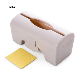 Richu_Solid Color Plastic Wall-mounted Garbage Bag Storage Box Container Home Tool (3)