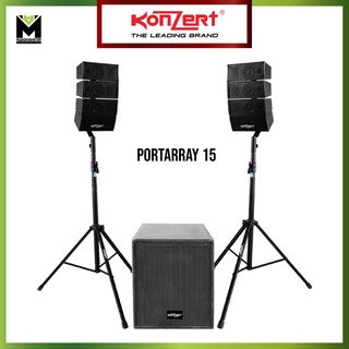 Konzert Portarray 15 8pcs 4 inch Linear Array 15 Subwoofer with BT, USB/SD, AUX IN & FM Radio 800W M