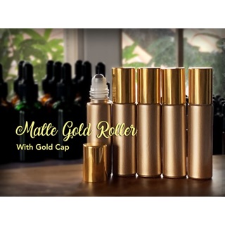 10ml Matte Gold Roller Bottles