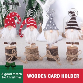 ONewBng@ 1 Piece Of Wooden Old Man Card Holder Ornaments Creative Christmas Decorations