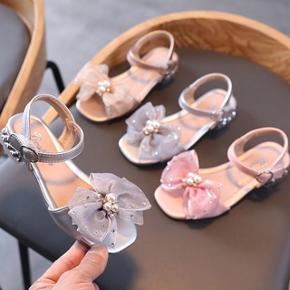 Baby Girls Bow Princess Shoes Sandals Sequin Dance Performance Shoes