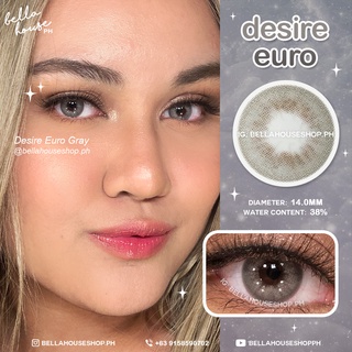 1 YEAR | i-Dol Lens - Desire Euro Gray (Graded Natural Silicone Hydrogel Contact Lens)