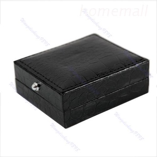 HO 1PC Black Faux Leather Cufflinks Box Gift Storage Case Display Cuff Holder New