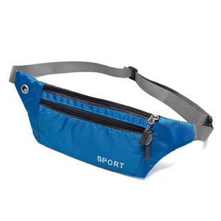 S.Y. Sports #026 New Arrival Unisex PLAIN-COLORED Belt Bag with 3 Zippered Pockets