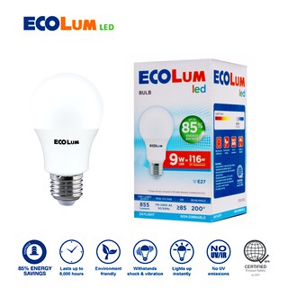 Firefly Ecolum Light Emitting Diode LED Light Bulb 9 watts Daylight