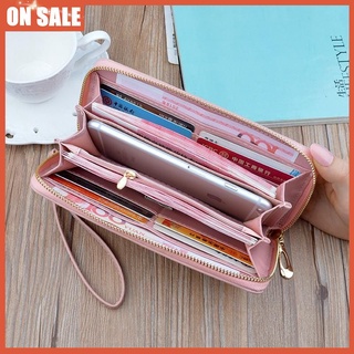 ◘✥2021 new ladies wallet women long zipper embroidered clutch bag mobile phone bag Japanese and Korean fashion wallet large capacity