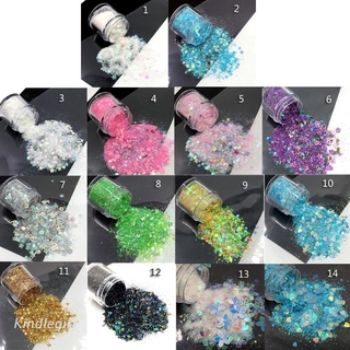 KING 10Ml/box Epoxy Resin Mold Sequins Fillings Sparkling Materials Glitter Powder Heart Star Mix Chunky Sequins Resin Crafts