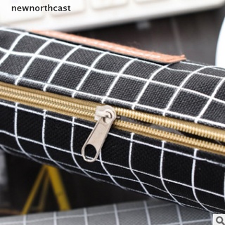 [newnorthcast] Cute Kawaii Canvas Pencil Case High Capacity Pen Bags Cute Letter Pencil Bags