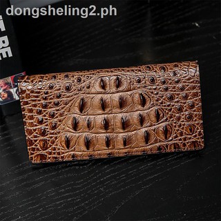 Crocodile leather small wallet men s long style ultra-thin short style youth student wallet Korean version of pure leather new wallet (2)