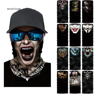MAR Skull Clown Design Sports Cycling Anti-UV Face Mask Neck Gaiter Balaclava Scarf