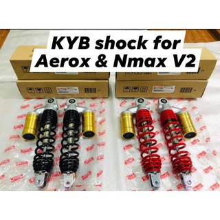 KYB shock V3 for Aerox V1 & V2 / Nmax V2 / Airblade 150 (Original Yamaha) pair with sticker