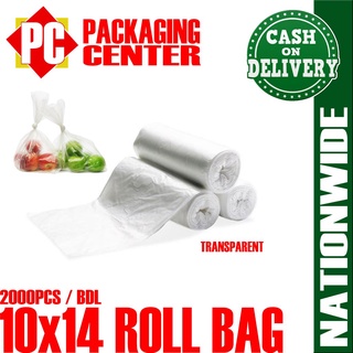 10x14 Roll Bag Transparent by 2000pcs per box