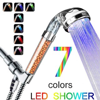 【Loveinhouse】Colorful LED High-Pressure Negative Ionic Filter Handheld Shower Head
