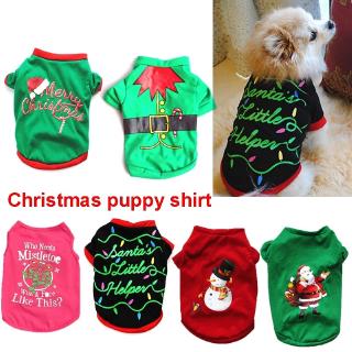 1Pcs Christmas Cute Dog Puppy T-Shirt Pet Clothes Apparel Vests Costumes Clothing For Winter Warm