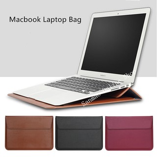 Macbook Air Pro Laptop Leather Sleeve Case bag with stand 13 14 15 inch PU Envelope Bag (1)