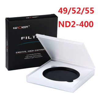 K&F CONCEPT 49/52/55/58mm VARIABLE FADER ND2-ND400 ND Filter