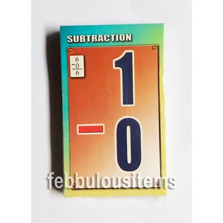 Math Flash Cards Educational Subtraction