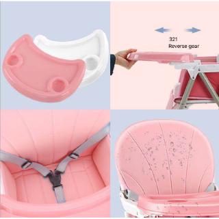 【Warranty 1 Year】Baby High Feeding Chair Portable Adjustable Height Multifunctional With Cushion (7)