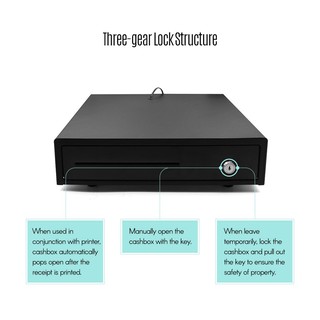 TNJ Electronic Cash Drawer Box Case Storage With 4 Bills And 3 Coins Compartments ECD-335 (5)