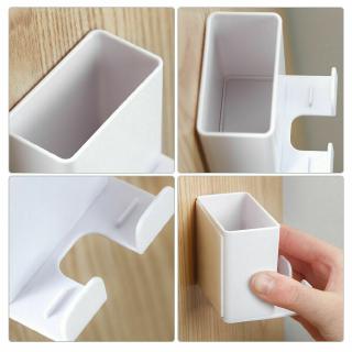 Self-adhesive Remote Controller Storage Box Hanging Plug Stand Holder Case Home Mobile Phone Storage (5)