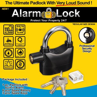 Original Alarm Lock Anti Theft Security System Padlock Short