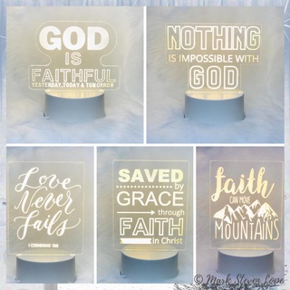 【Available】Inspirational Bible Verses Acrylic 3D Night Lamp