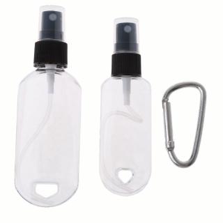 kuku♥ Portable Alcohol Spray Bottle Empty Hand Sanitizer Empty Holder Hook Keychain