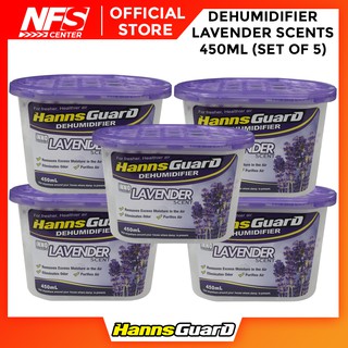 HannsGuard Dehumidifier Lavender 450ml Set of 5